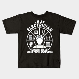 Electrician Electrician Profession Electricity Kids T-Shirt